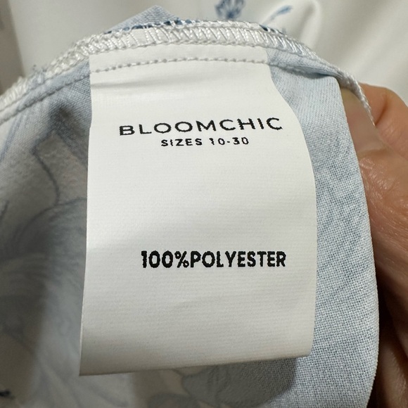 BloomChic Plus Size Navy Floral Printed Tank Top - Picture 5 of 6